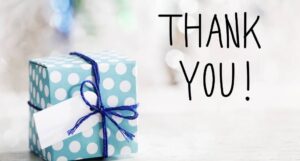 saying thank you